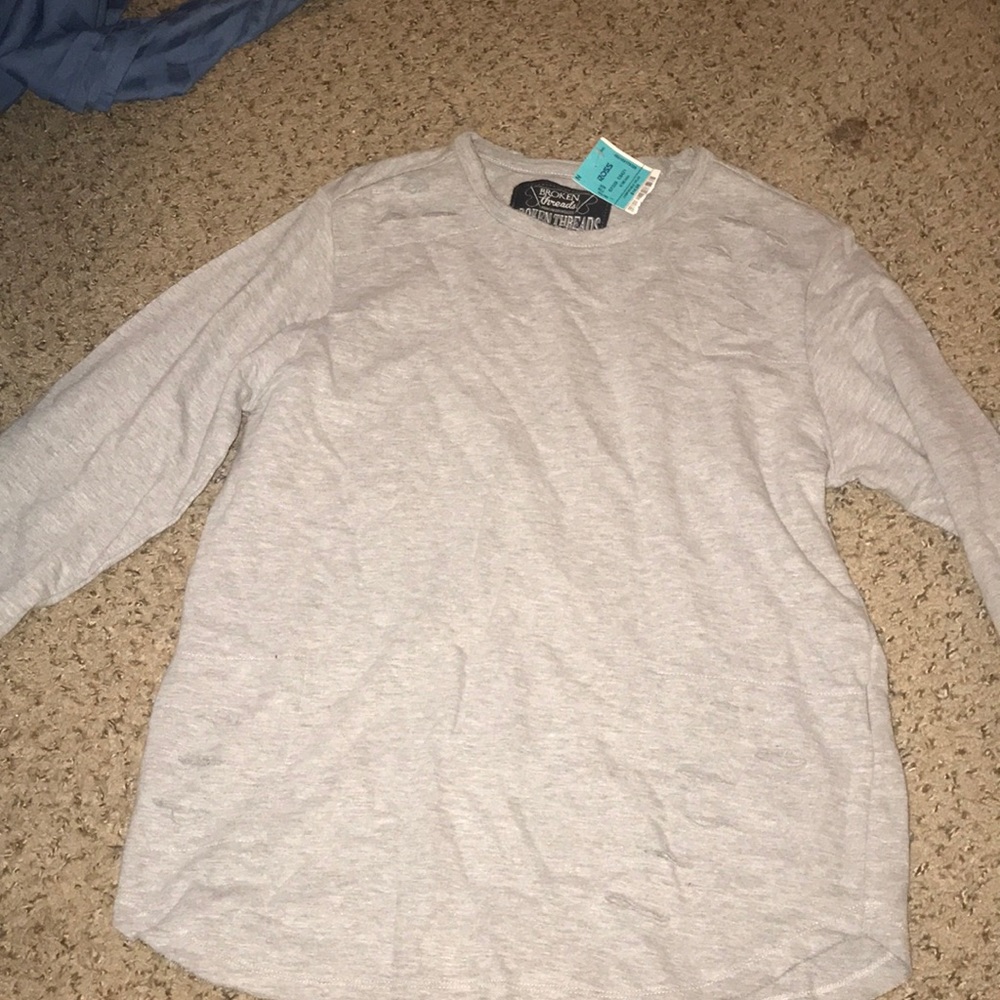 grey sweatshirt